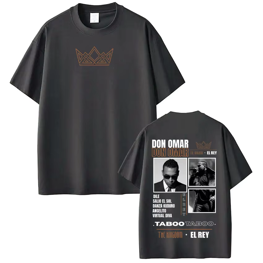 T-shirts imprimés album du rappeur Don Omar pour hommes et femmes