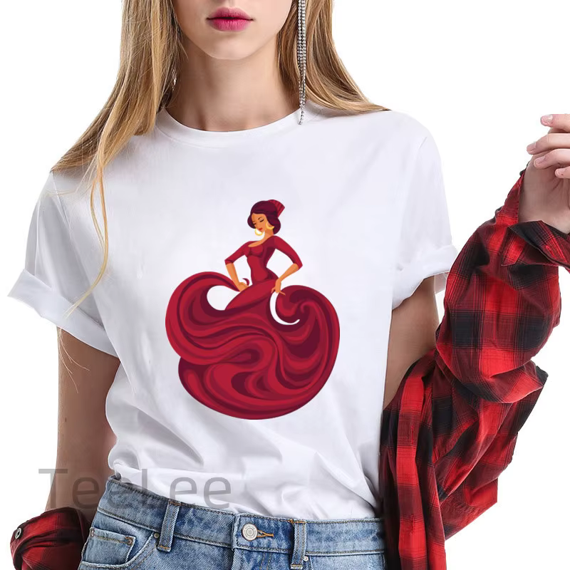 Tendances de T-shirt flamenco pour vêtements pour femmes