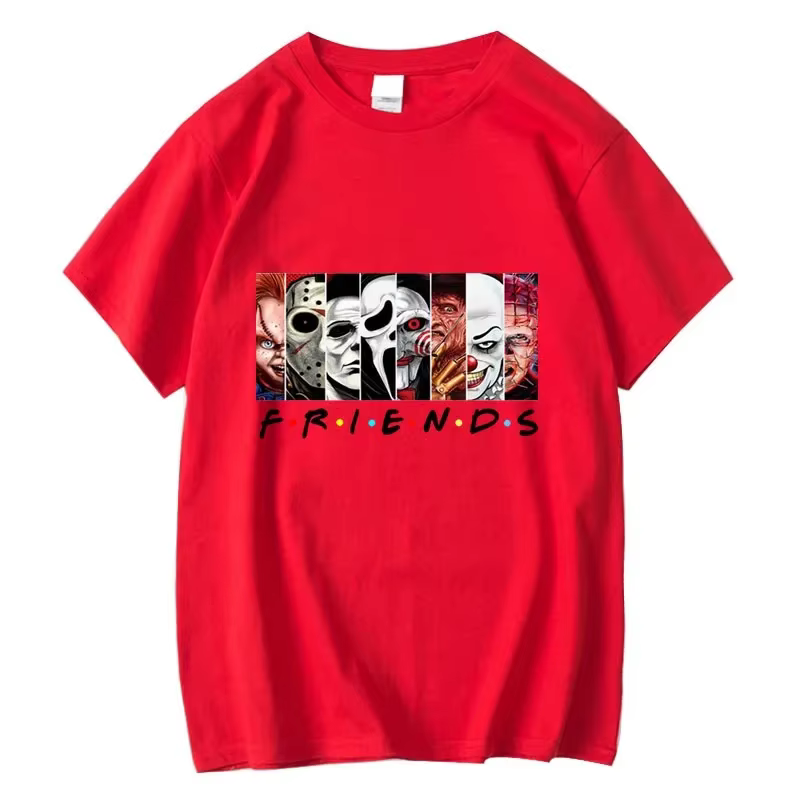 T-shirt à col rond imprimé Funny Friends pour hommes