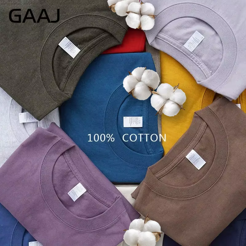 T-shirt uni à manches courtes pour hommes et femmes