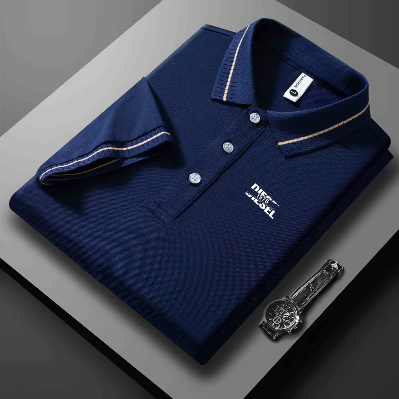 Polo d'été pour homme à manches courtes 2026 – Nouveau modèle décontracté avec poche et revers
