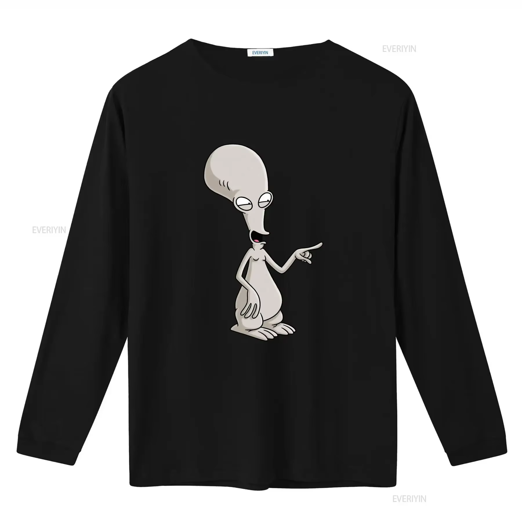 T-shirt Roger Smith The Alien à imprimé dessin animé pour tailles S à 5XL, fabriqué aux États-Unis, style vintage délavé, décontracté et élégant