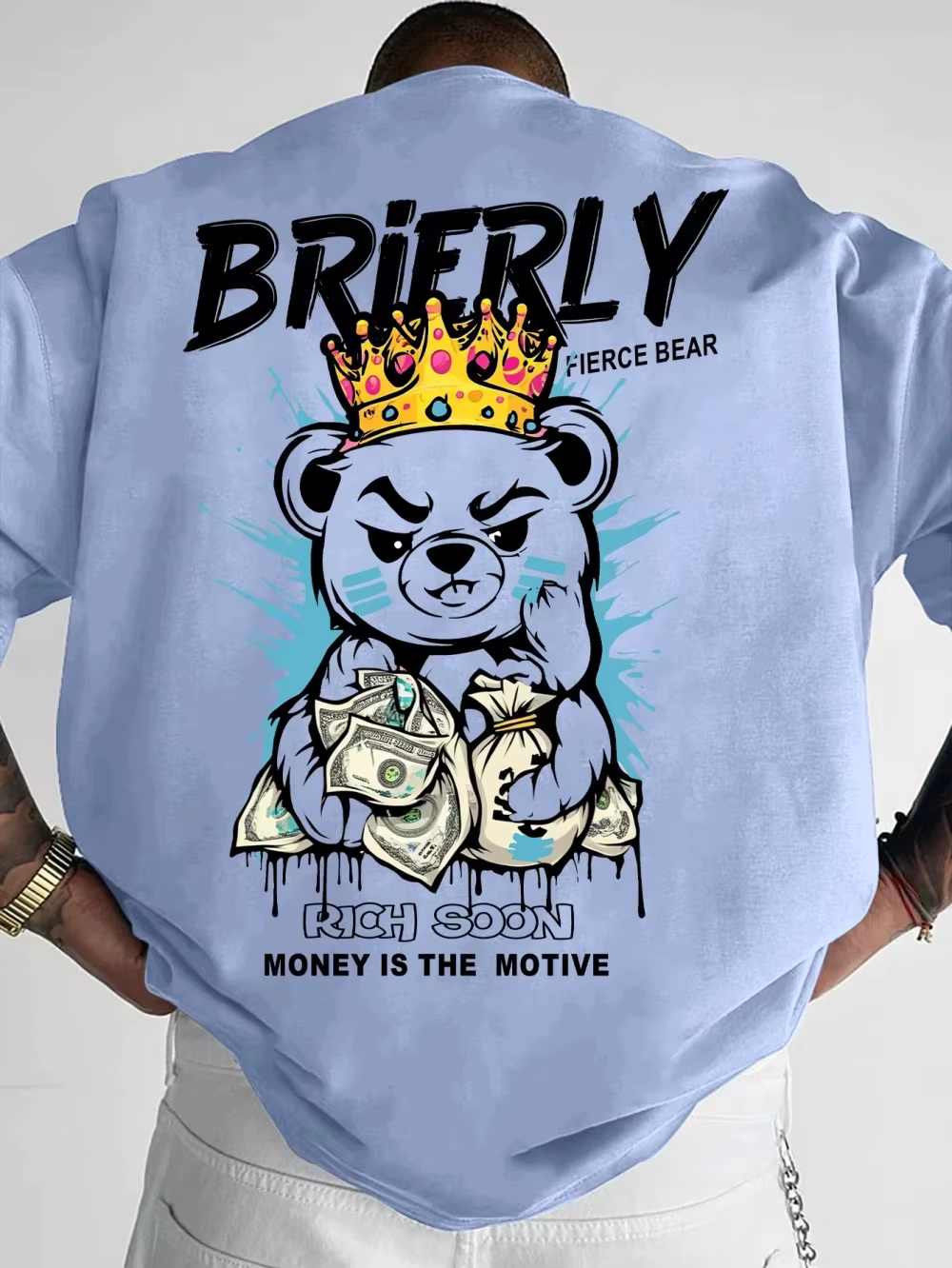 T-shirt Homme Tendance d'Été à Col Rond