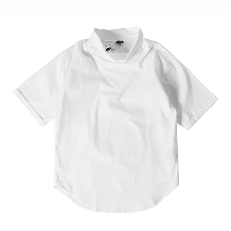 Techwear-T-Shirt à Col Roulé pour Homme, Streetwear, Hip Hop, Harajuku, Été
