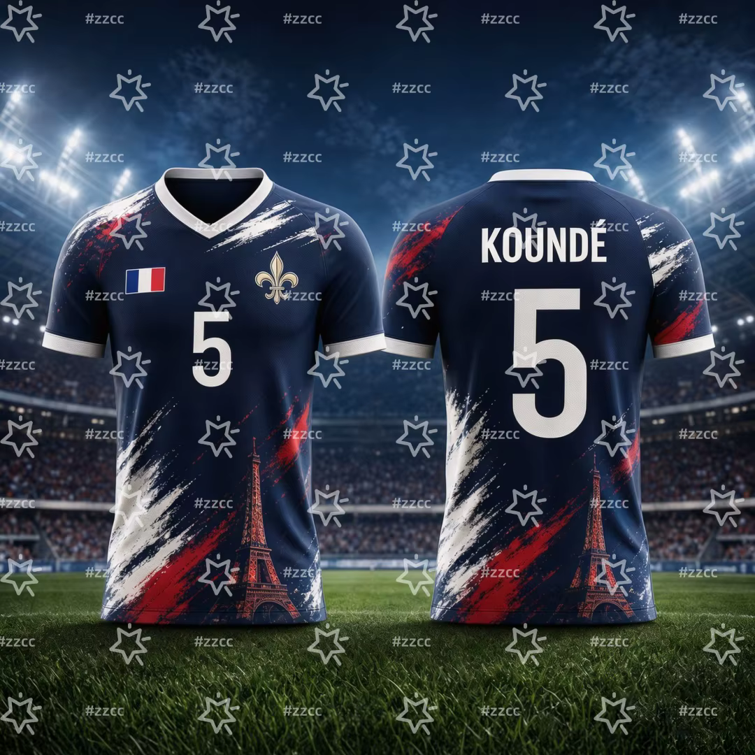 Maillot de football Mbappé N°10 France 2026 – Kit Match & Entraînement – T-shirt Sportif d'été pour Homme