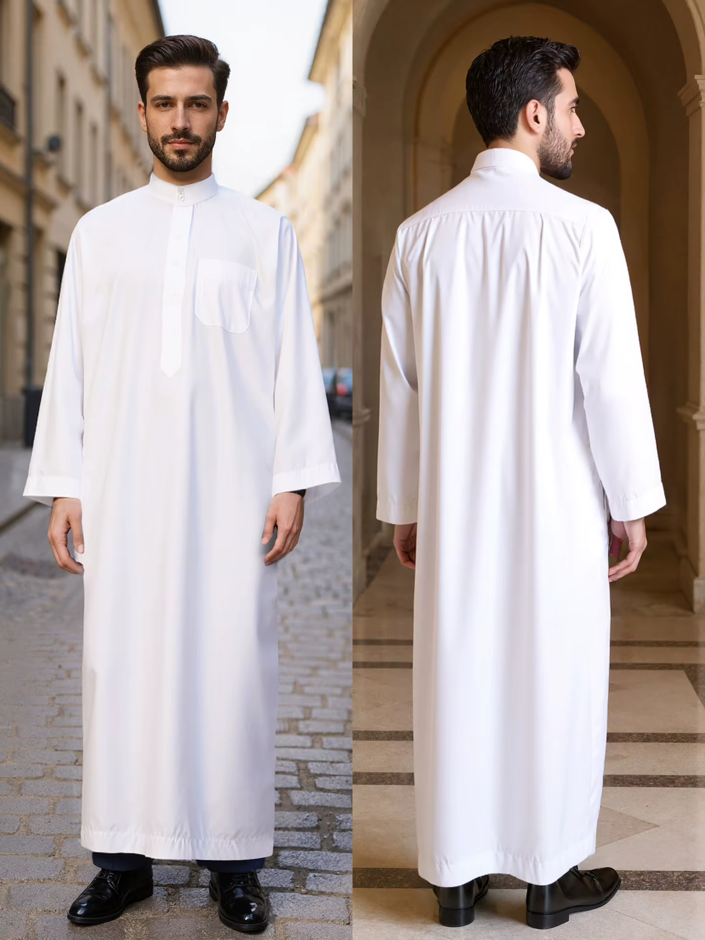 Robe longue pour homme en polyester