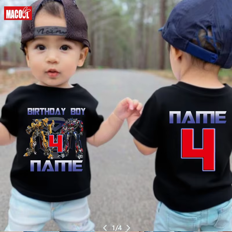 T-shirt d'anniversaire personnalisé pour garçons