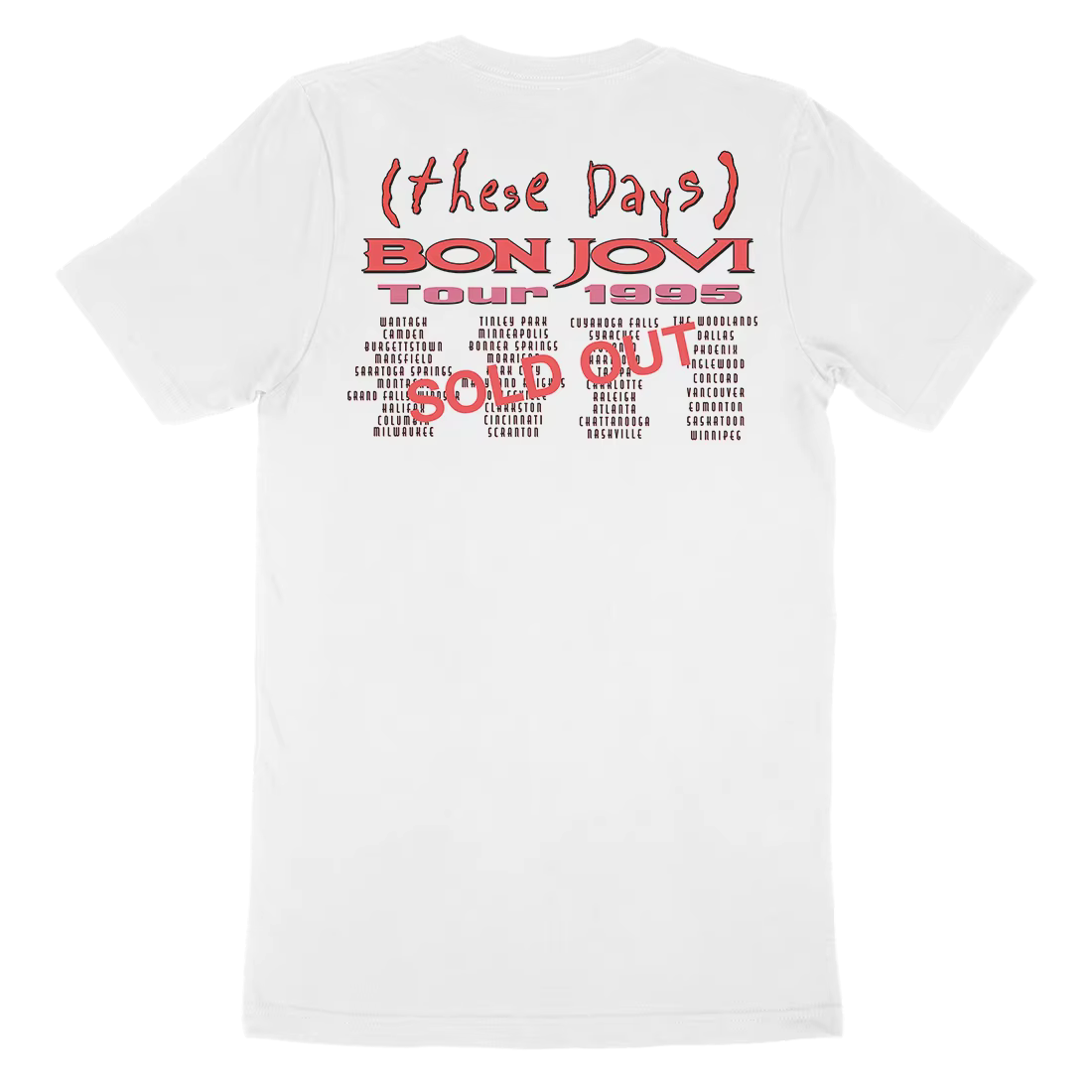 Nouveau Jersey jeunesse T-Shirt Bon Jovi Grunge bande mode décontracté