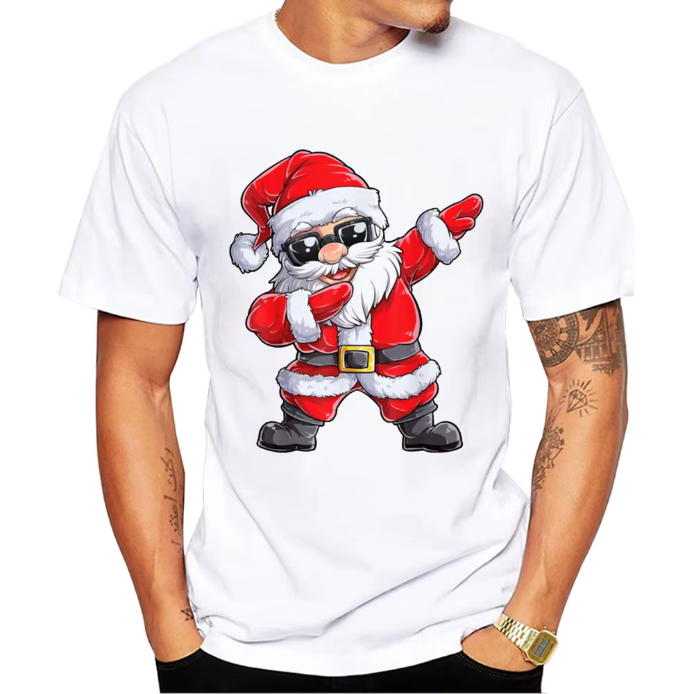 T-shirt de Noël à manches courtes pour hommes
