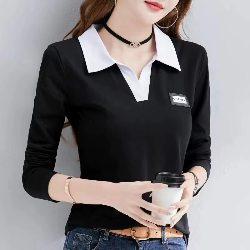 T-shirt rayé à manches longues pour femme