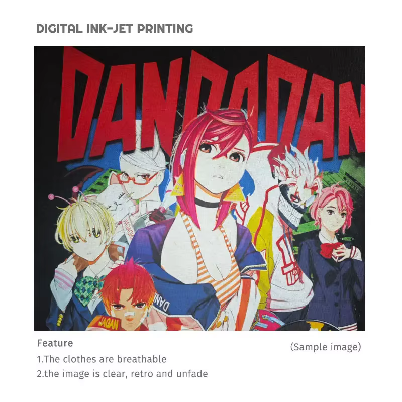Anime Dan Da Dan t-shirt surdimensionné Vintage lavé Dandadan T-shirts Streetwear rétro Manga Ayase Momo Takakura Ken