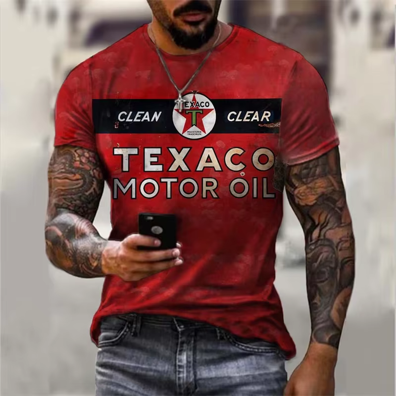 T-shirt imprimé Texaco Motor Oil pour hommes