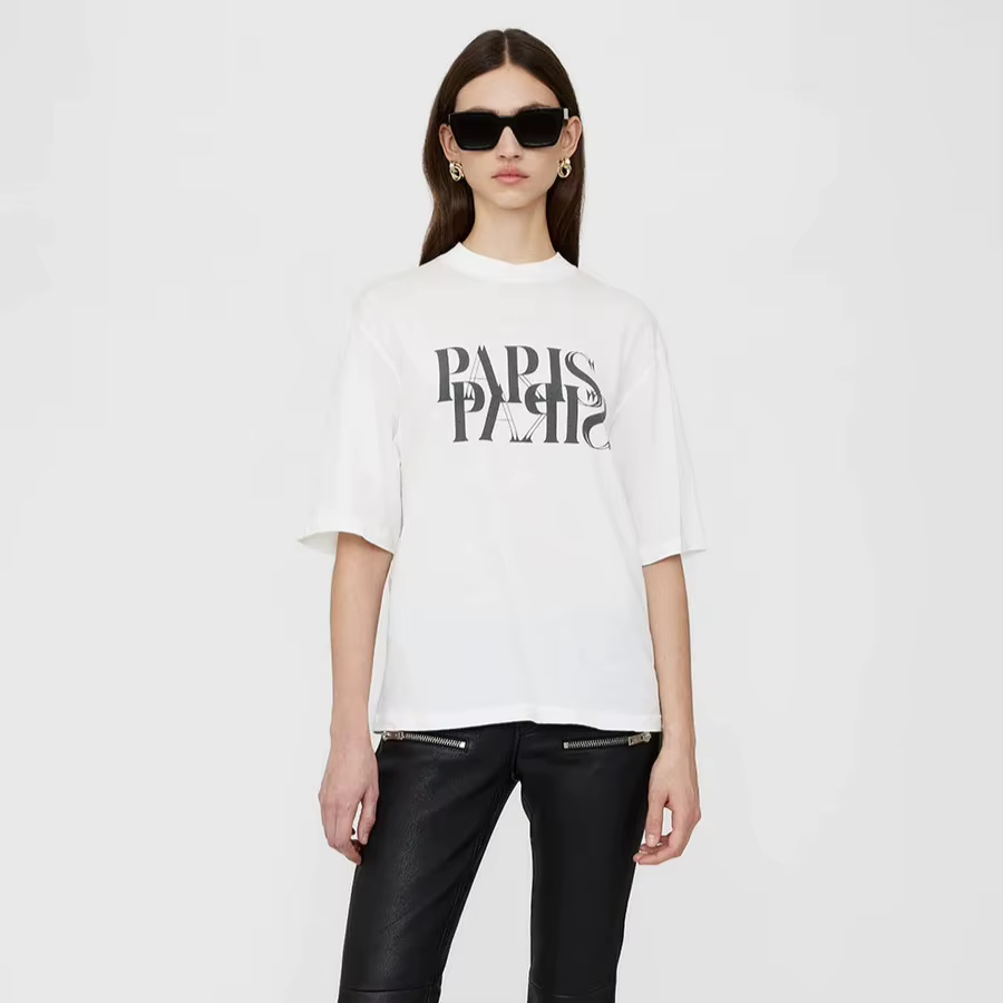 T-shirt de marque de luxe à l'art minimaliste parisien pour hommes et femmes