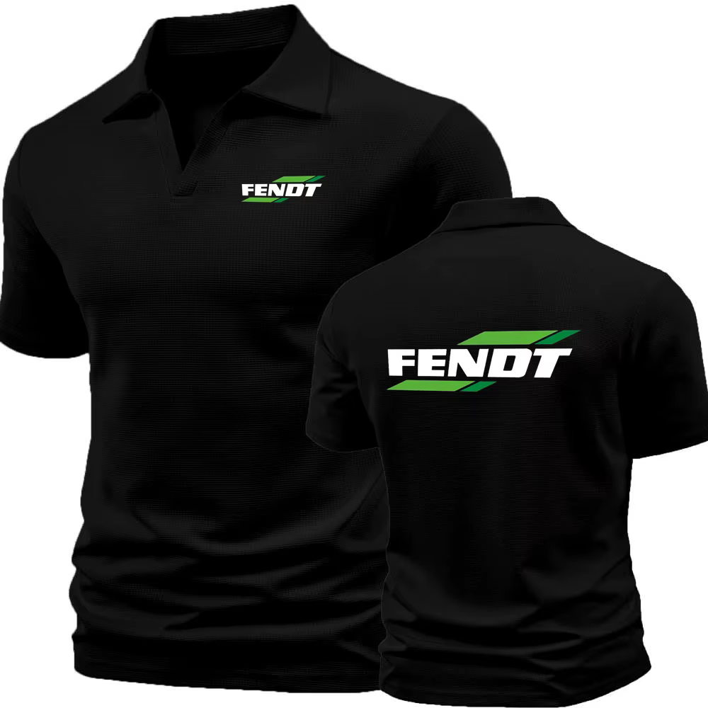 Nouveau Polo tracteur FENDT hommes t-shirt revers Henley chemises course sport entraînement à manches courtes pull t-shirts classique POLOS Jersey