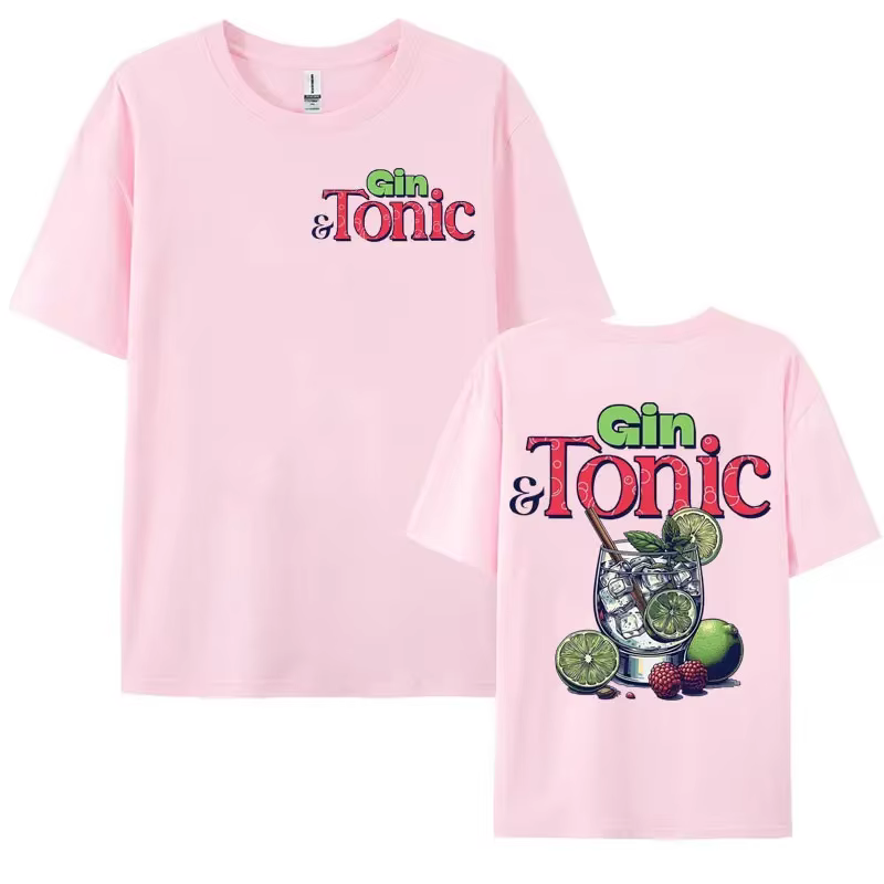 T-shirt graphique drôle GIN & TONIC Meme
