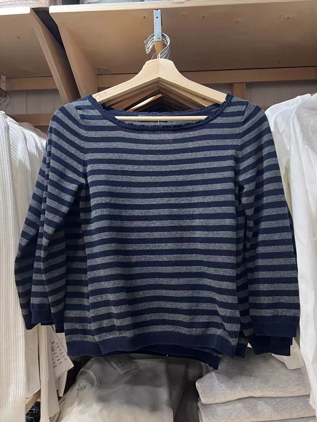 T-shirts rayés à manches trois quarts pour femme