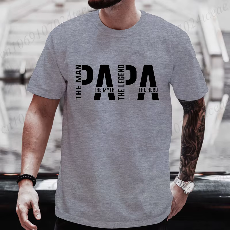 Papa l'homme le mythe la légende T-shirt drôle pour hommes vêtements
