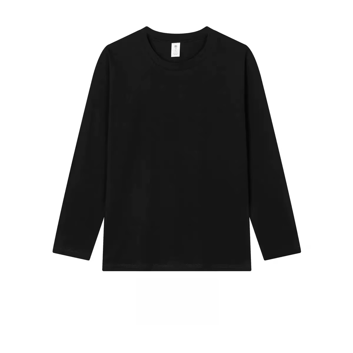 T-shirt unisexe de sport fitness couleur unie noir coupe ample rétro personnalisable à manches courtes/ajustées/longues/à capuche – Personnalisation disponible