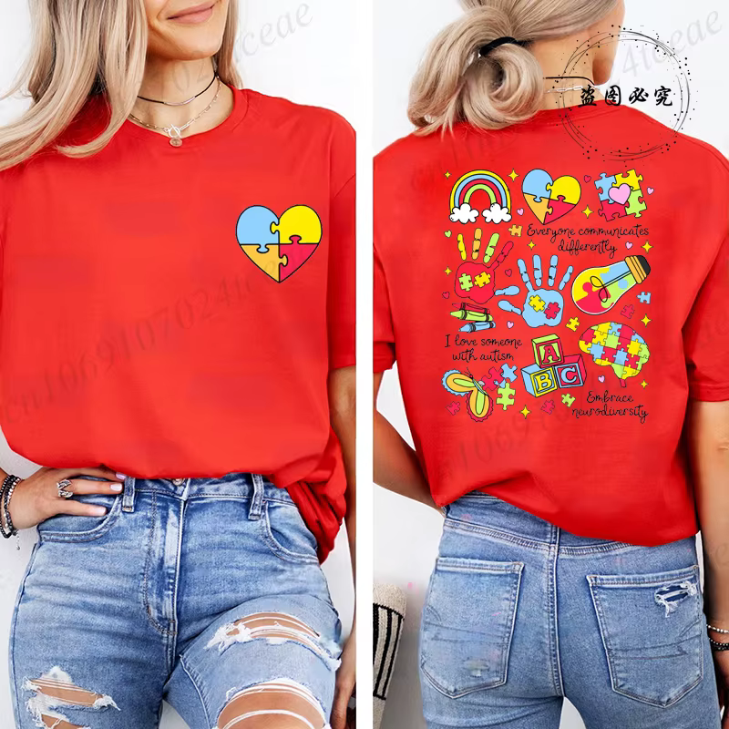 T-shirt personnalisé sur le thème de l'autisme