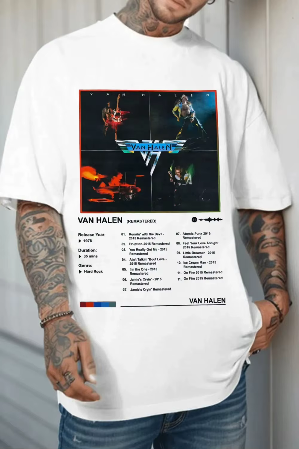 T-shirt unisexe Van Halen 2026 pour homme et femme