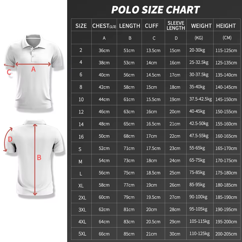 Polo de golf à manches courtes pour hommes et femmes