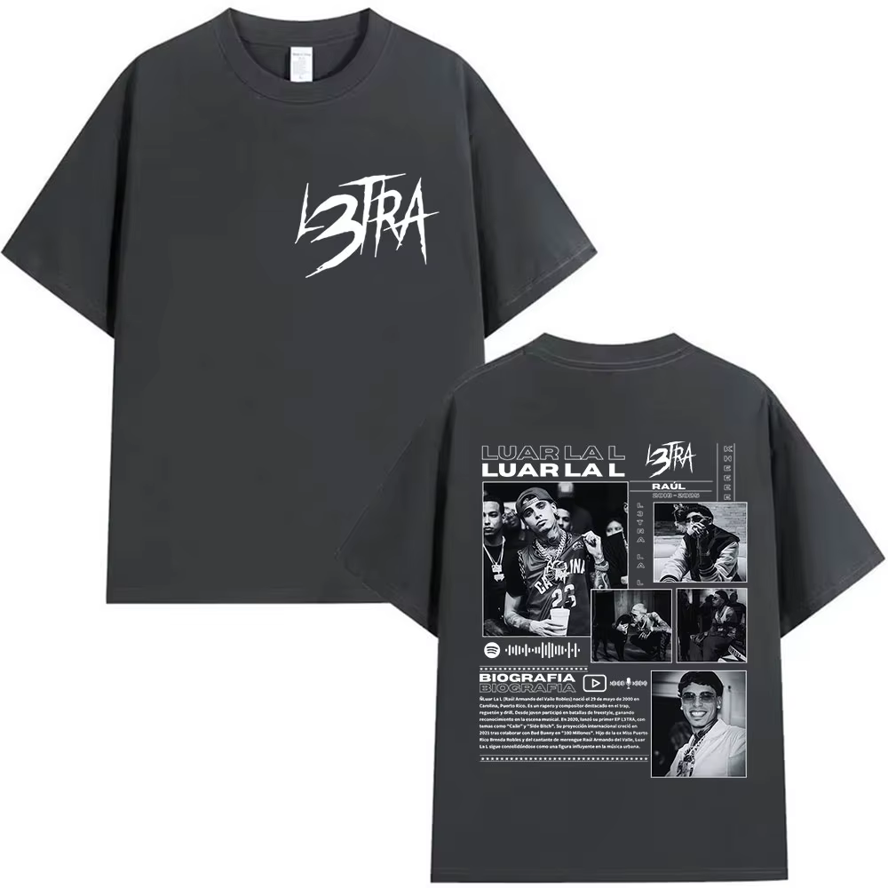 Rappeur Lune La L L3tra Album 2025 T-shirt graphique homme Hip Hop gothique manches courtes coton