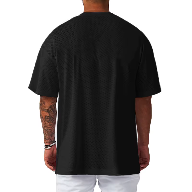 T-shirt à manches courtes en maille de Polyester pour hommes