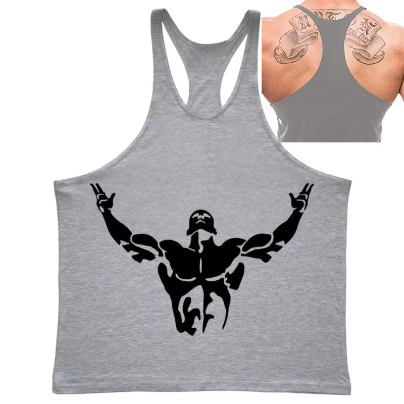 Haut de gymnastique hommes chemise de musculation Fitness