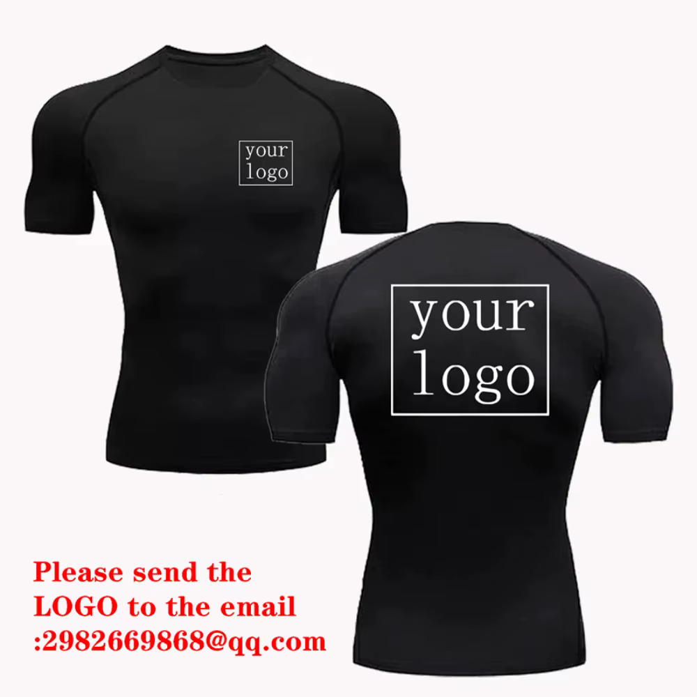 T-shirt de compression personnalisé à séchage rapide pour hommes et femmes