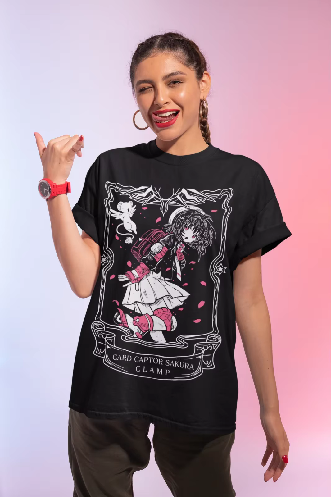 Cardcaptor Sakura T-shirt Kawaii Anime Manga Waifu Kero-Chan cadeau chemise