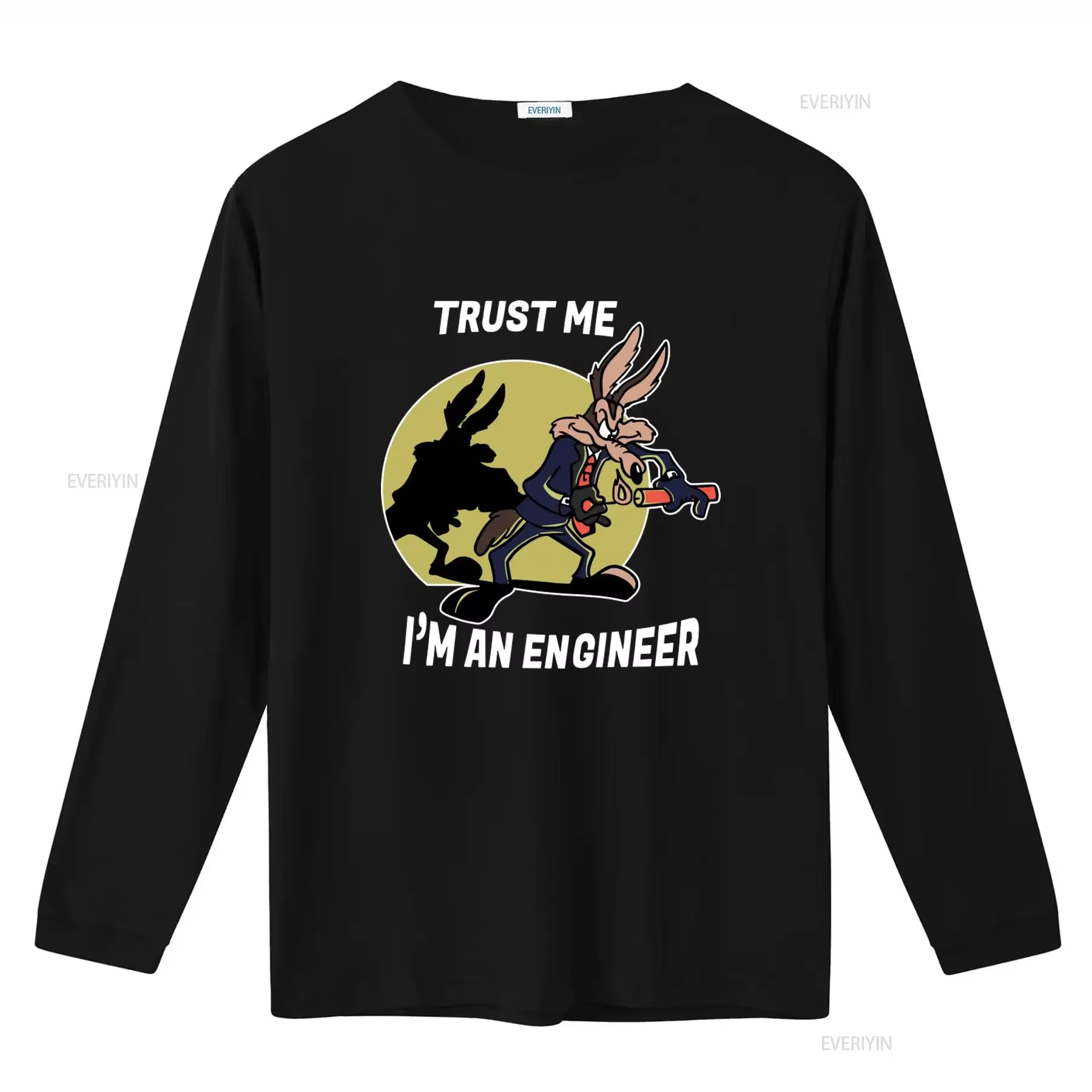 T-shirt décontracté pour homme « Trust Me I'm An Engineer Coyote Cartoon »