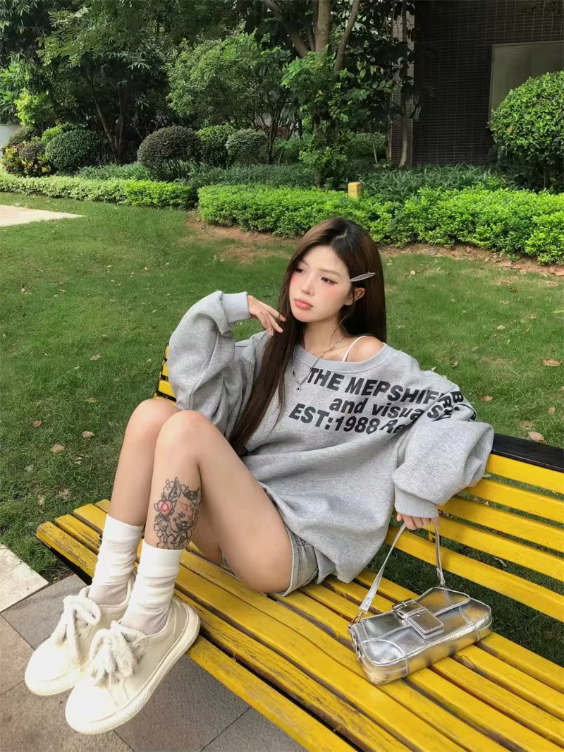 Sweat-shirt à manches longues pour femme