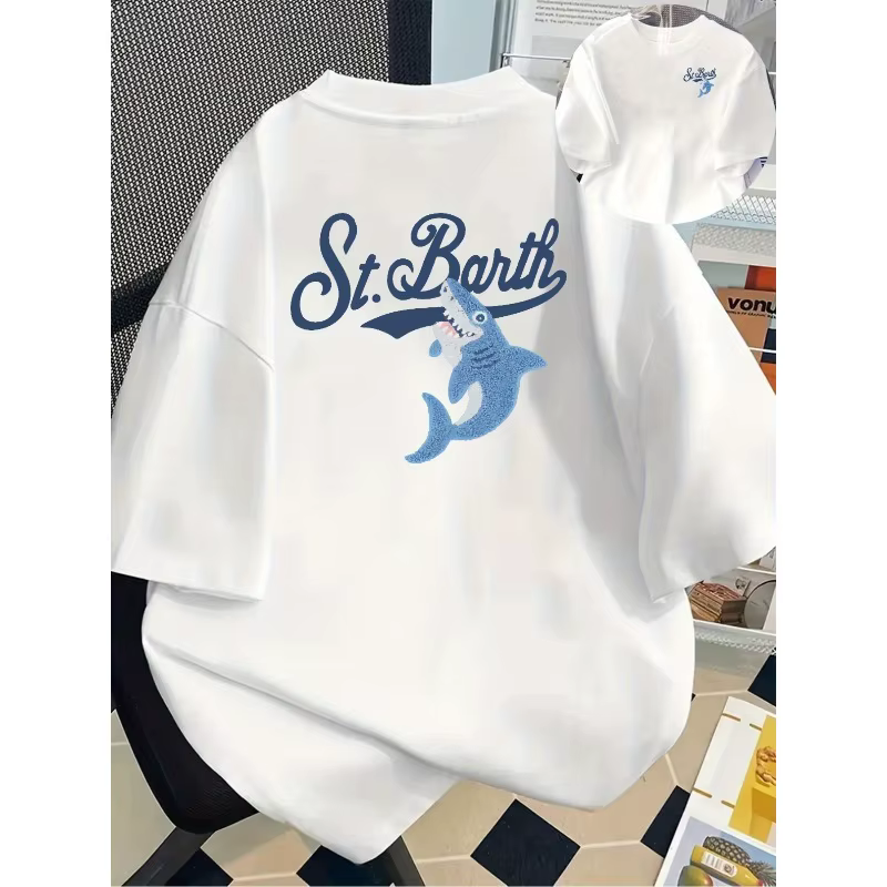 T-Shirt à manches courtes imprimé St. Barth Shark pour femme