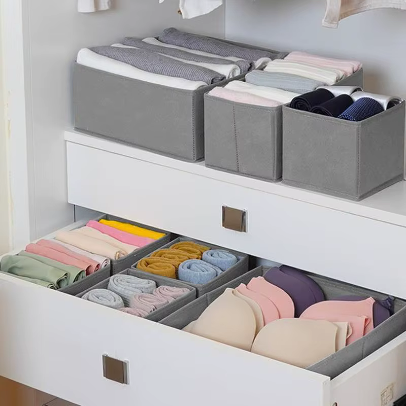 Boîte de rangement pour vêtements, organiseur de sous-vêtements, soutien-gorge, chaussettes, organiseur de tiroir, panier de rangement pour t-shirts, organiseurs de rangement pour armoire