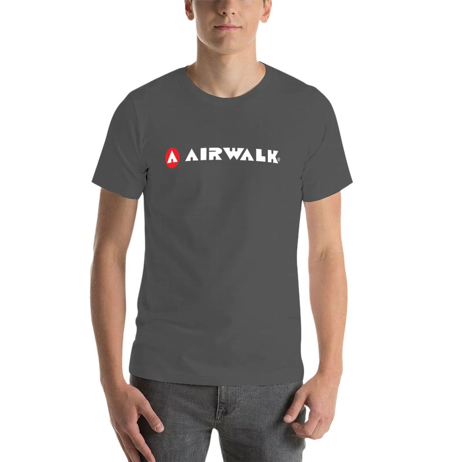 T-shirt graphique avec logo Airwalk pour homme, nouveau, texte blanc