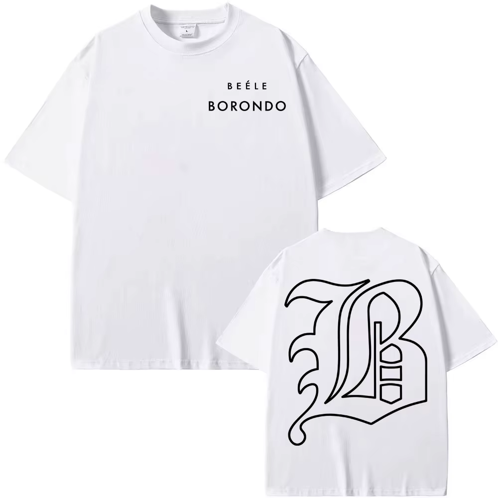 Rappeur BEELE Borondo Logo 2025 impression T-shirts hommes femmes mode haute qualité col rond t-shirt été hauts confort