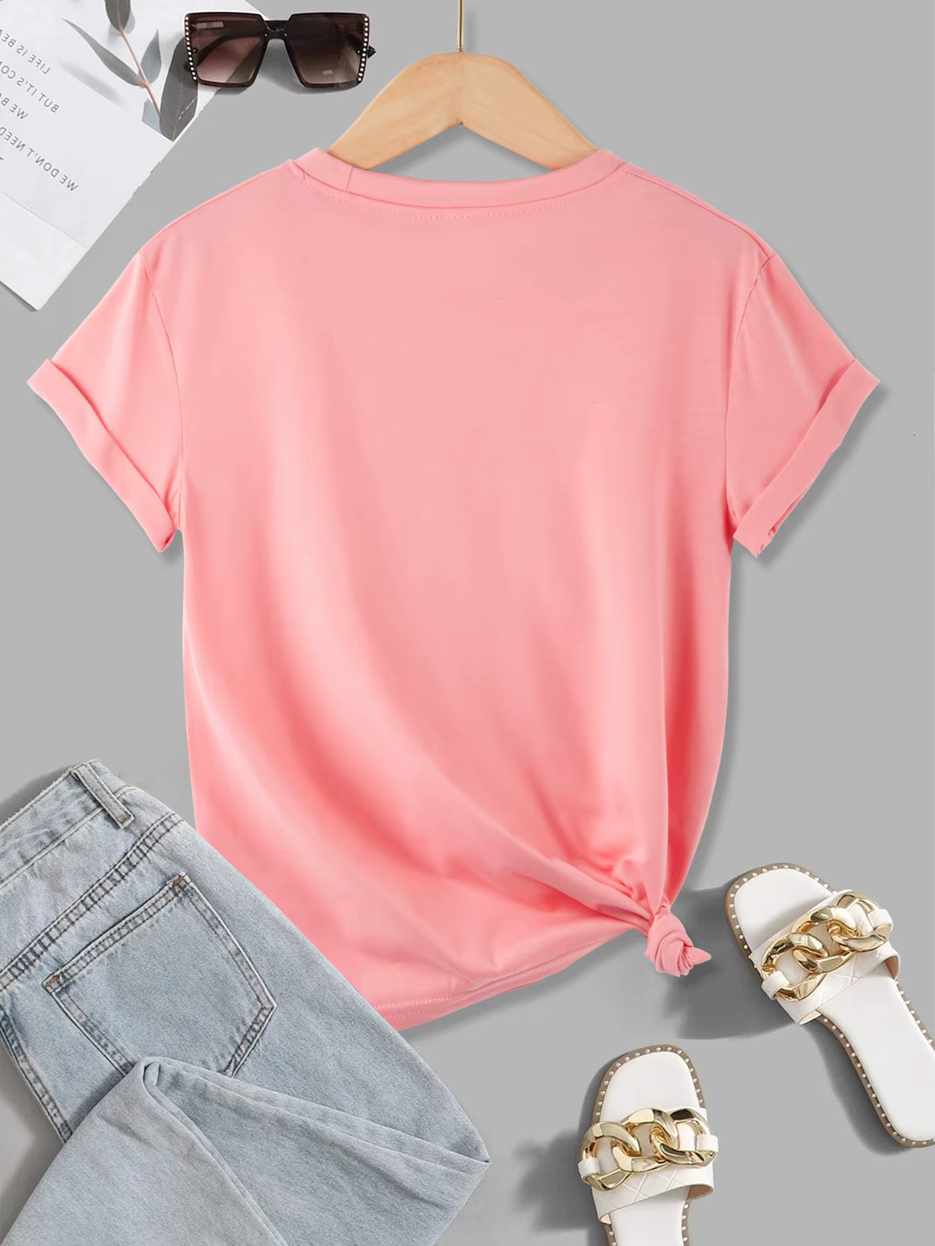 T-shirts à imprimé lettres Milfa pour femmes