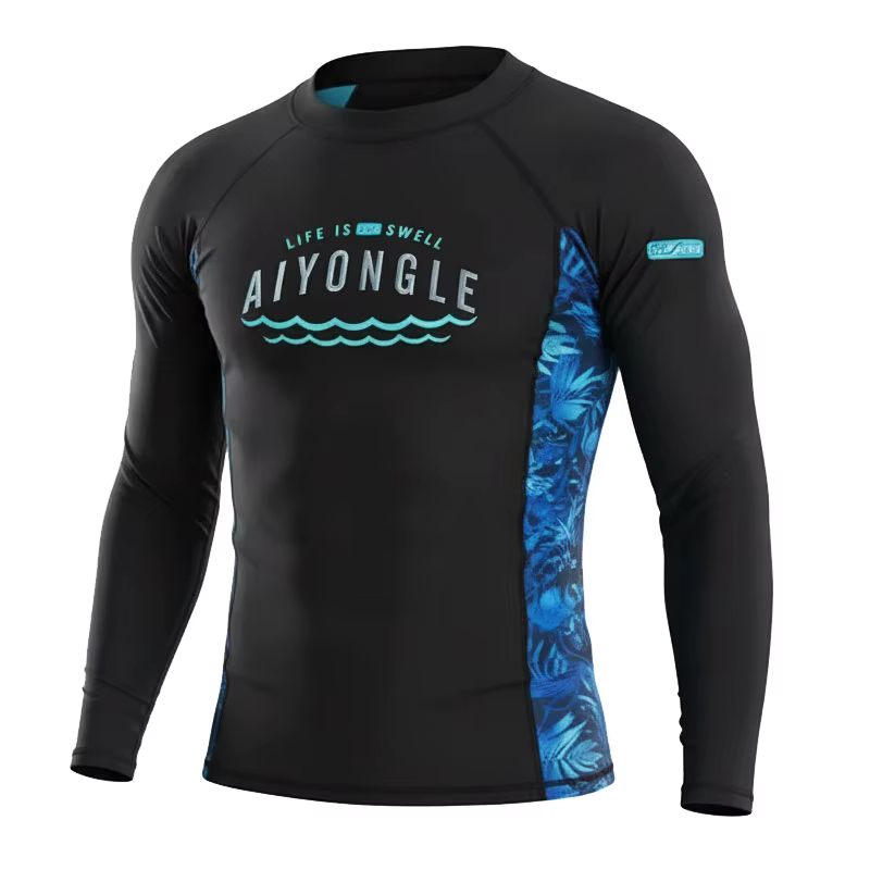 Maillot de bain à manches longues pour hommes, protection UV pour la plongée en apnée, protection anti-éruption, maillot de bain de plage, 3, 4
