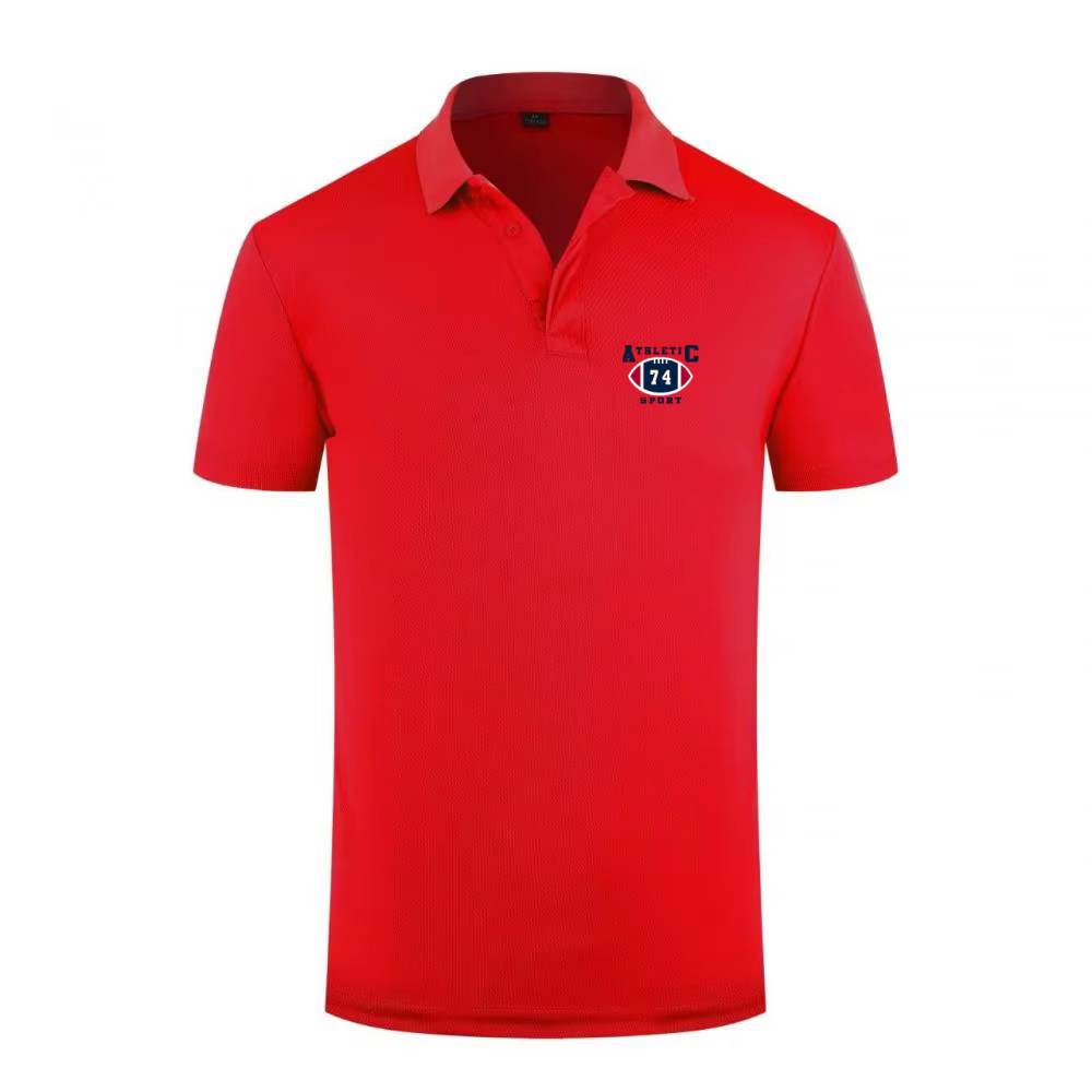 Nouveau Polo Athlétique Homme 2026 Sport 74 Logo Football Respirant Séchage Rapide T-shirt Décontracté pour l'Été