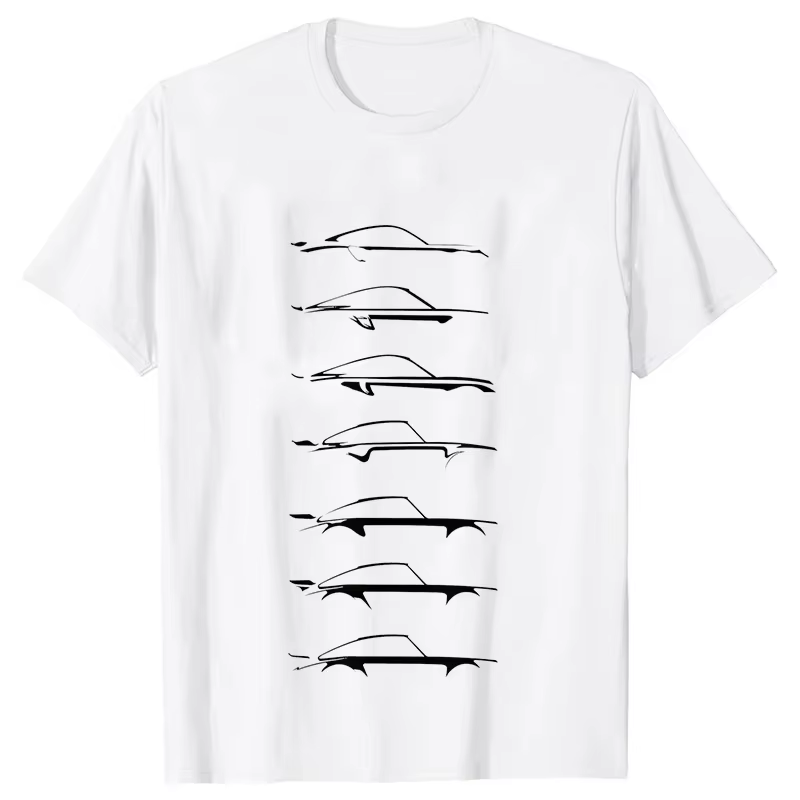 T-shirt pour hommes, design de voiture de course automobile