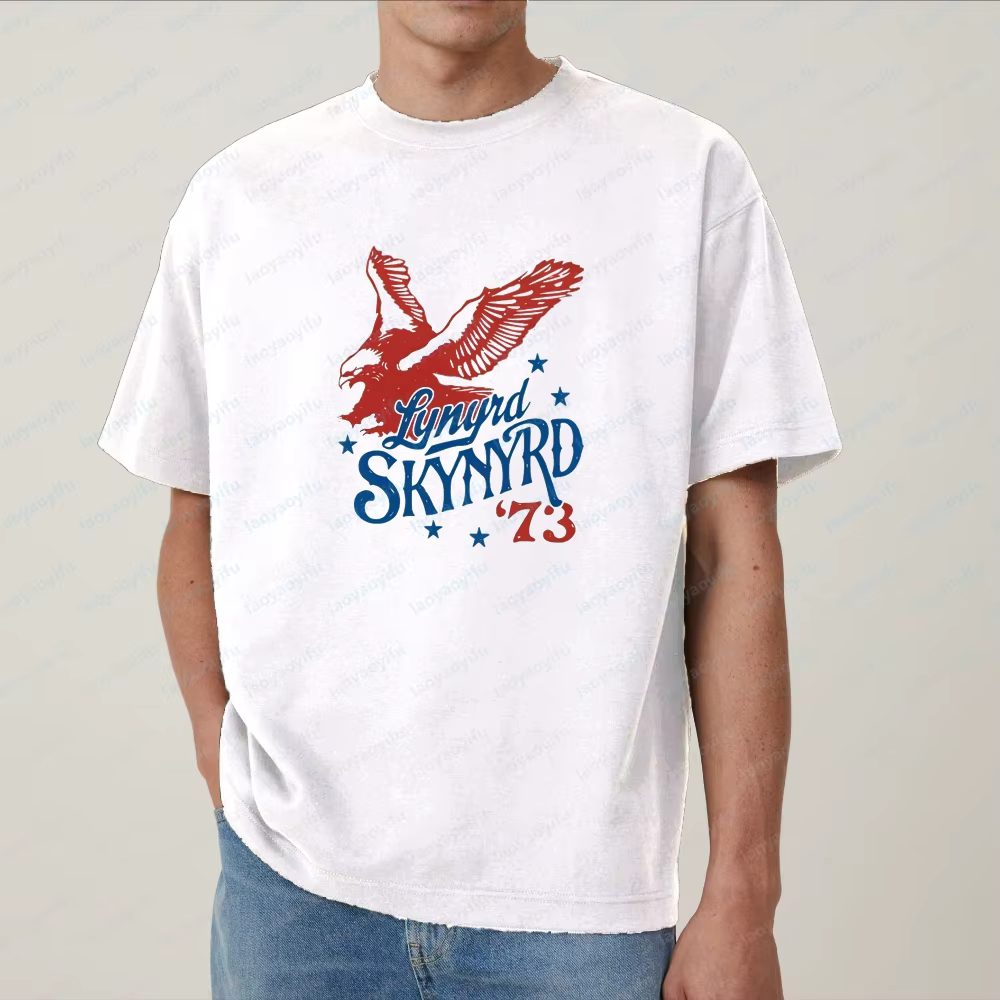 Lynyrd Skynyrd Band's Summer Fashion T-shirt confortable à manches courtes pour hommes et femmes