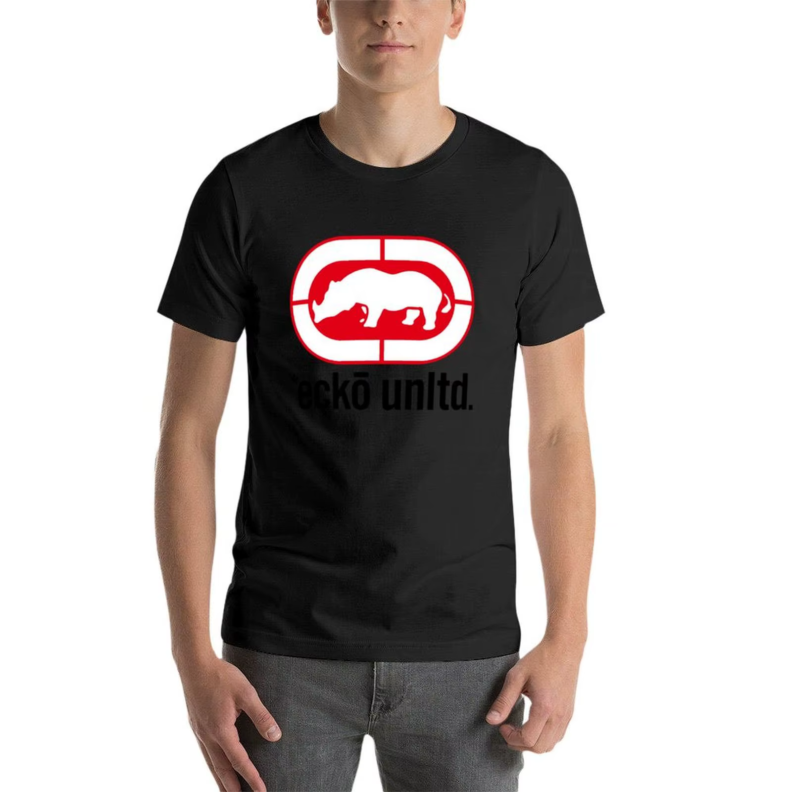 Bal inocéros rouge-Ecko unS2 d. T-shirt homme noir