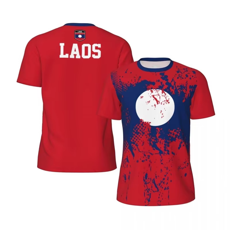 T-shirt de football graphique à col rond pour hommes