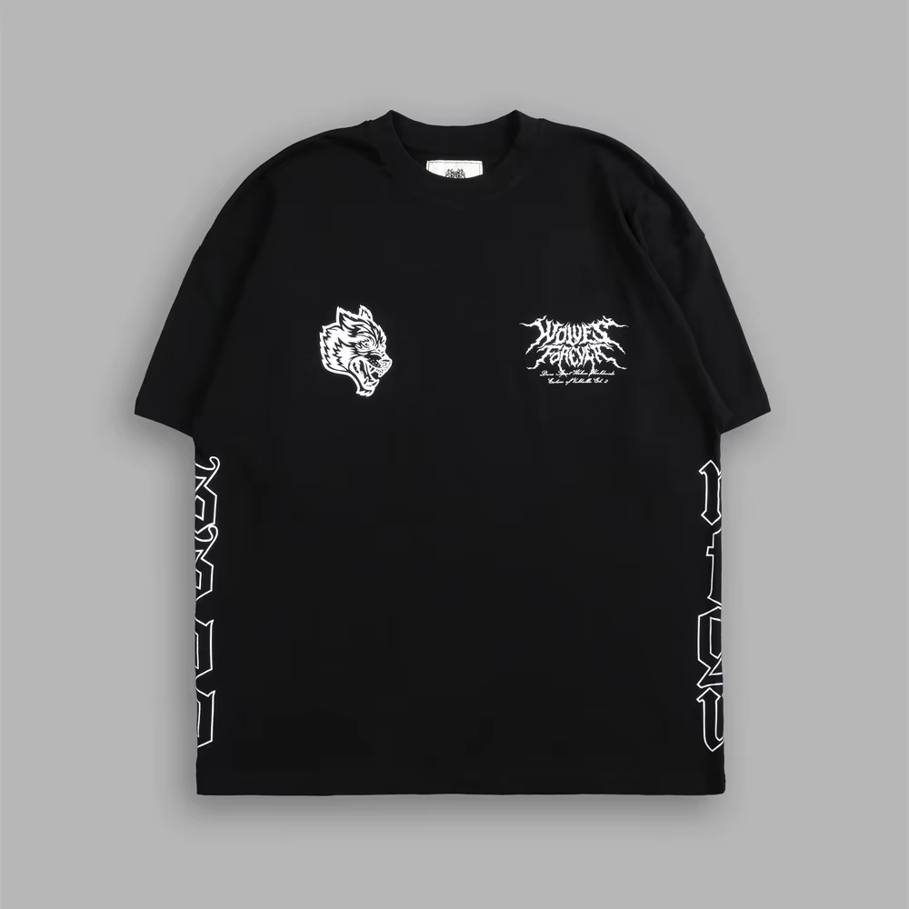 DARC EINHERJAR - T-shirt surdimensionné noir pour hommes