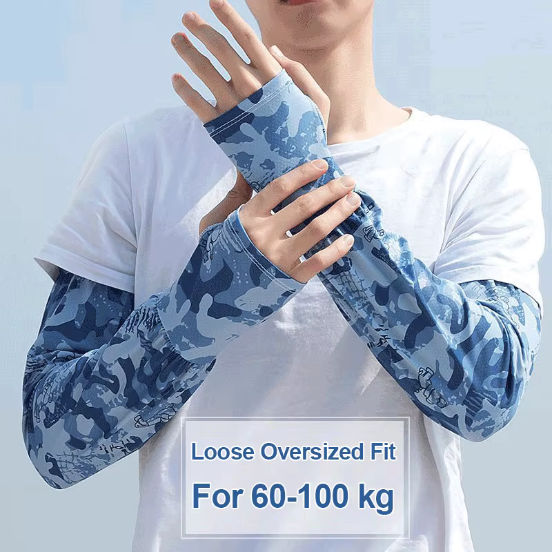 Manches de protection solaire amples camouflage pour hommes et femmes