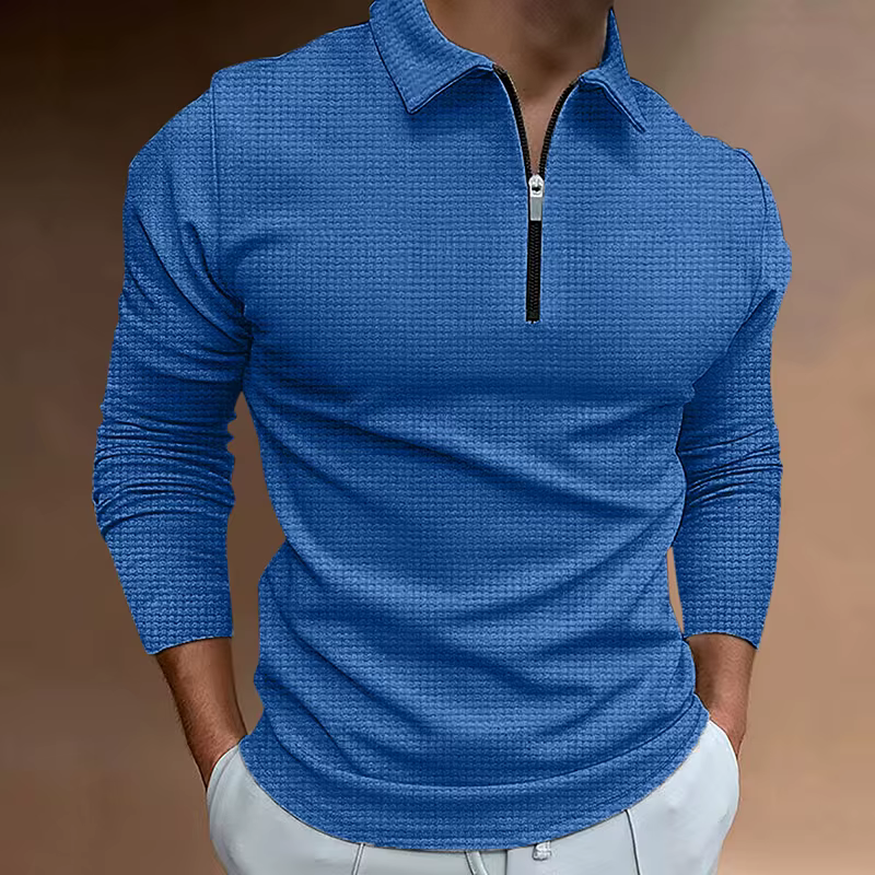 Polo d'été à manches longues pour hommes