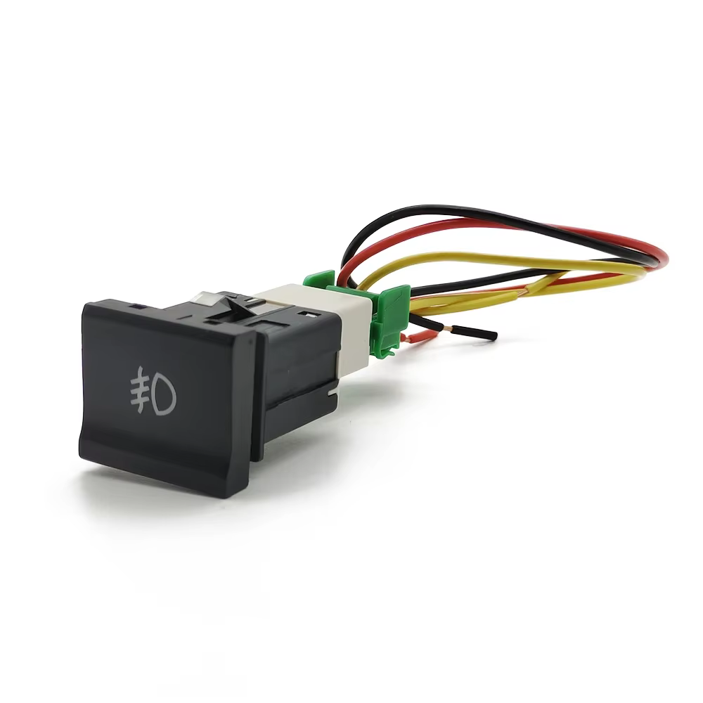 Joli antibrouillard avant LED rouge avec fil, bouton de phare antibrouillard, accessoires pour VW Polo 6C, 2014, 2015, 2016, 1 PC