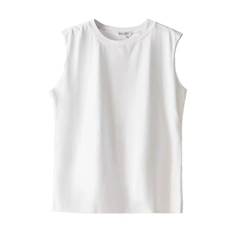 T-shirt sans manches blanc pour femme