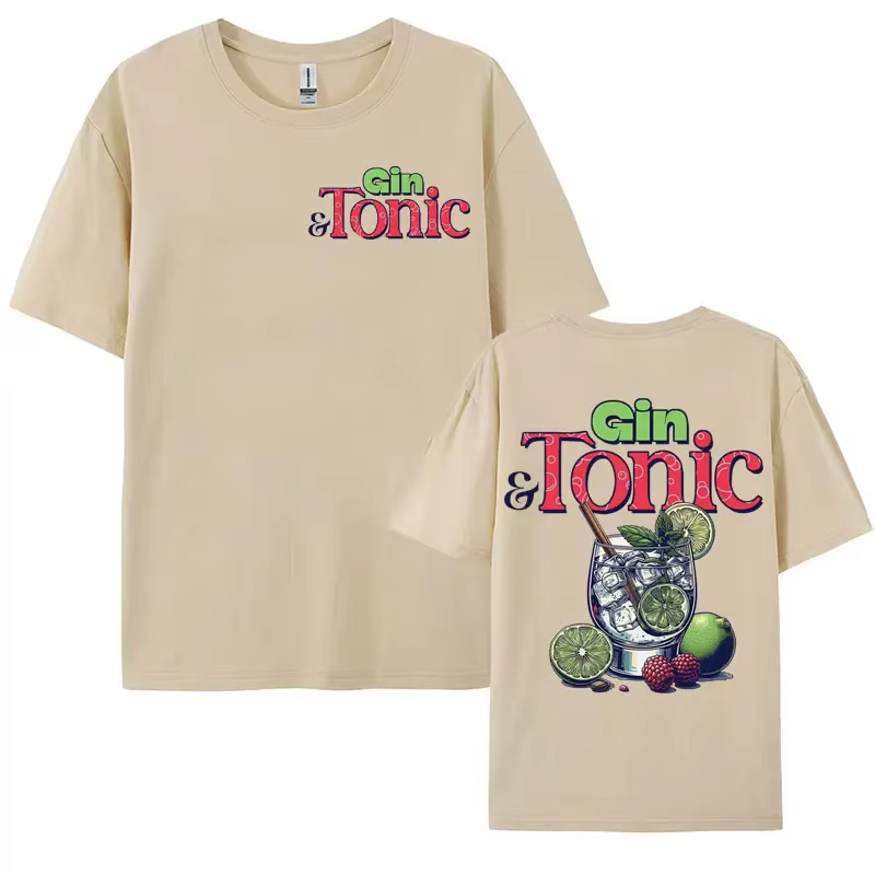 T-shirt graphique drôle GIN & TONIC Meme