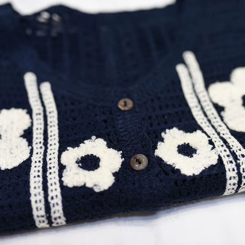 Débardeur en Crochet à fleurs pour femmes et adolescentes
